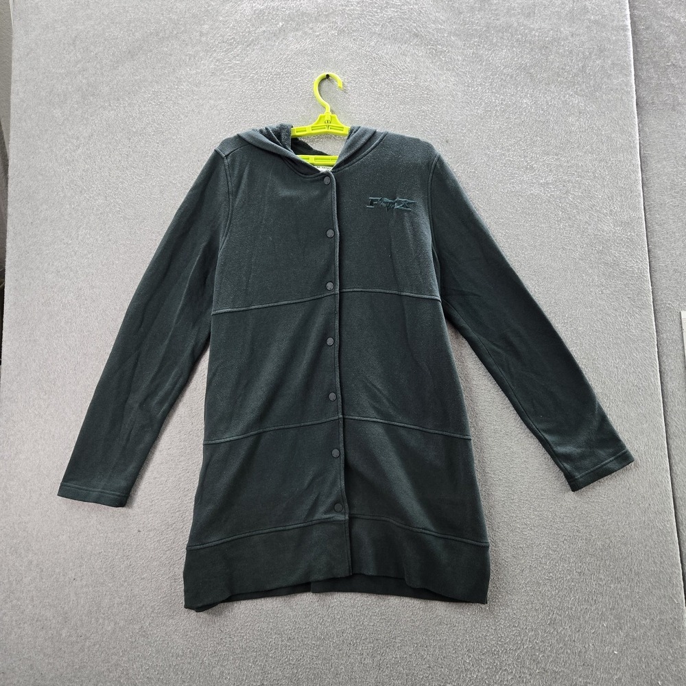 Fox Racing Women Hoodie XL Dark‎ Green Risktaker Fleece  Button Front Tunic